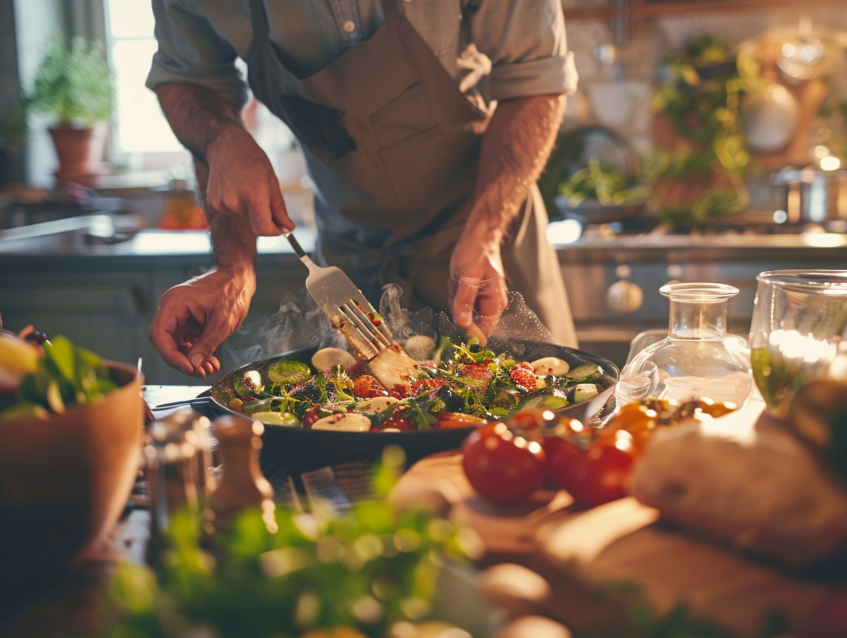 Приготування здорової їжі на кухні